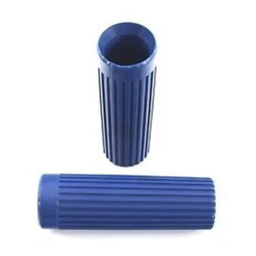 V-Twin 28-0185 Blue Grip Set Original Rib Style