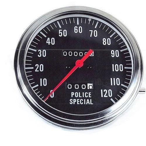 V-Twin 39-0985 Police Special Speedometer with 2:1 Ratio