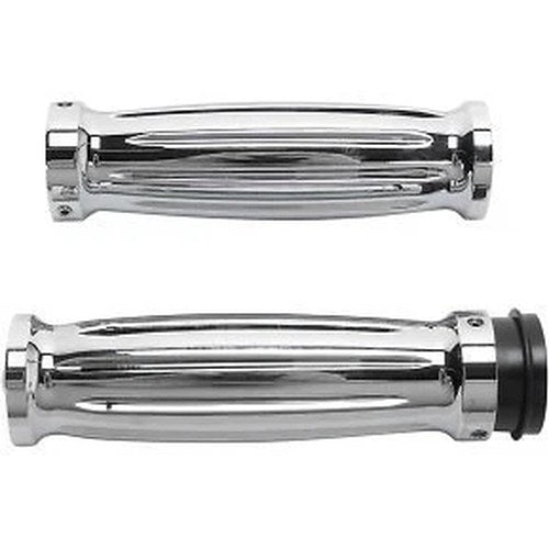 Accutronix GR101-IC Chrome Custom Grips Diamond for Harley Electronic Tbw