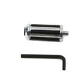 V-Factor 44108 Chrome & Rubber Rail Style Shifter Peg for Harley 1/2" Stud