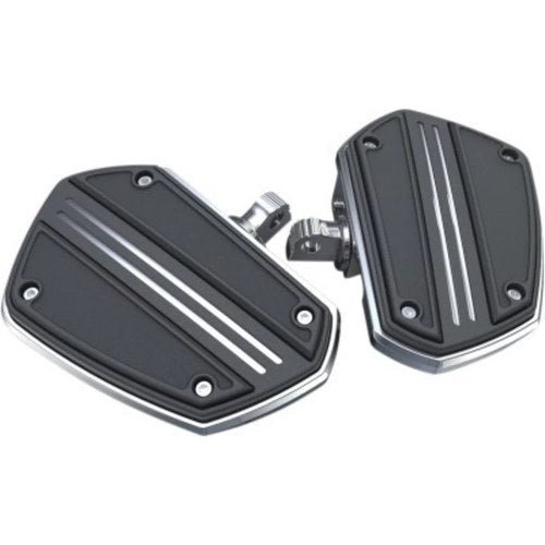 Ciro 60201 Chrome Twin Rail Mini Floorboards for Harley Dyna Softail Male Mount