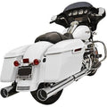 Bassani 4" Dnt Straight Can Mufflers Chrome w / Chrome End Caps for M8 Touring