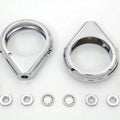 V-Twin 31-0094 Chrome Turn Signal Clamp Kit 49mm Forks