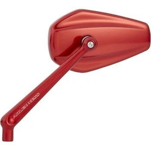 Arlen Ness 13-155 Mini Stocker Mirror - Red - Right Side Only Sold Each