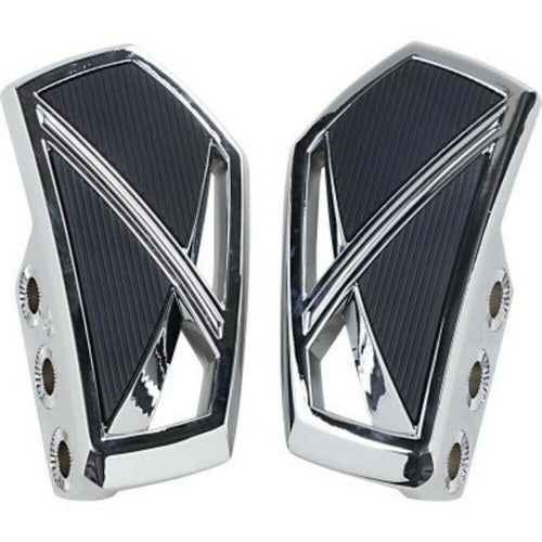 Kuryakyn 5772 Chrome Phantom Mini Boards Floorboards without Adapters