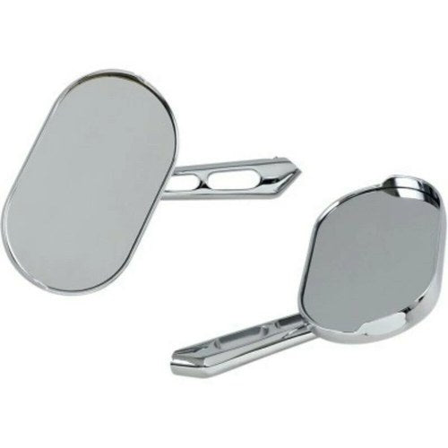 Kuryakyn 1430 Chrome Magnum Large Flat Glass Mirrors for all Harley Models 65-23