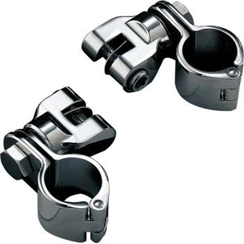 Kuryakyn 7944 Chrome 1-1/4" Universal Highway Peg Mounts for Male Mount Pegs