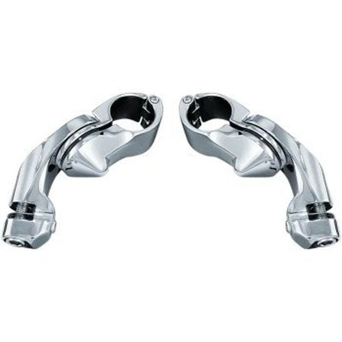 Kuryakyn 4520 Short Chrome Tour Tech Adjustable Highway Peg Mounts for 1-1/4"