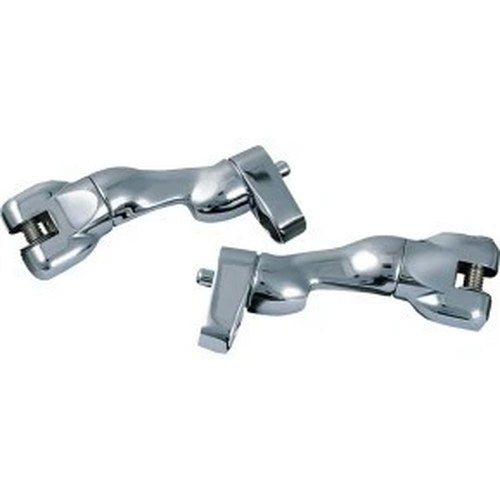 Kuryakyn 7504 Chrome Adjustable Passenger Peg Mounts for Harley Touring