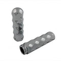 V-Twin 28-0586 Chrome Faceted Style Hand Grip Set for Harley Cable Op Throttle