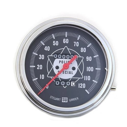 V-Twin 39-0671 Police Speedometer With Red Needle