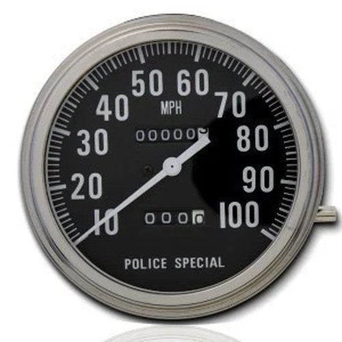 V-Twin 39-0303 Police Special Speedometer with 1:1 Ratio