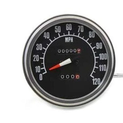V-Twin 39-0307 Fat Bob Speedometer with 1:1 Ratio