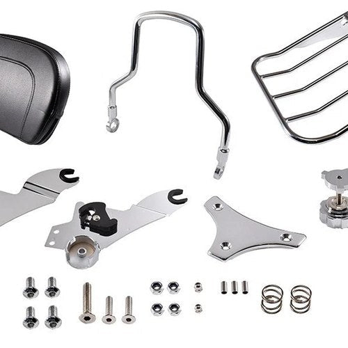 V-Twin 50-0028 Chrome Sissy Bar and Rack