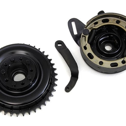 V-Twin 49-2629 45" Rear Brake Drum and Backing Plate Assembly