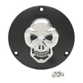 V-Twin 42-0558 Black Chrome Skull Derby Cover -Big Twin 84-98 & Shovelhead 70-84