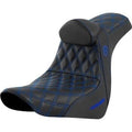 Saddlemen Pro Series Sdc Performance Seat w/ Backrest Blue Stich for 18-23