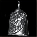 Pewter Motorcycle Gremlin Bell Lady Bug Ladybug & Leaf Made in the Usa