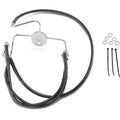 Drag Specialties 1741-2524 Extended Length Black Vinyl Front Brake Line Kit +8"