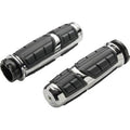 Ciro 54003 CHrome Chicane Hand Grips for Harley Cable Operated Throttle