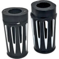 Arlen Ness 20-014 Deep Cut BLack Aluminum Fork Boot Covers for Touring 80-13