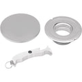 Chrome Left Hand Non-Vented Screw-In Gas Cap with Paint Protector Harley 96-23