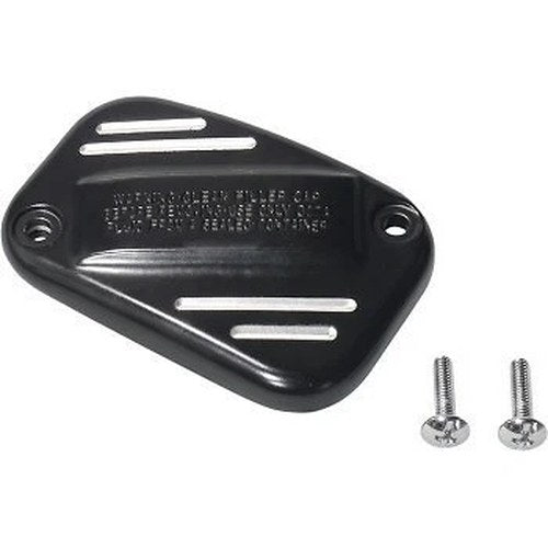 Drag Specialties 0611-0189 Black Front Brake Master Cylinder Lid - 15-23 Softail