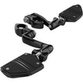 Ciro Extended Black 1-1/4" Engine Guard Highway Peg Mounting Kit w/ Twin Rail