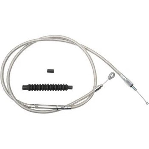 LA Choppers LA-8110C13 Stainless Steel Braided Clutch Cable 12-14"