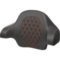 Saddlemen 814-07-15003 Tour-Pak Backrest Pad Orange Lattice Stitch for 14-24