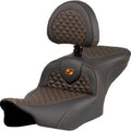 Saddlemen 823-07-208B3 RoadSofa Seat Orange Dragon Scale Stitch w/ Backrest