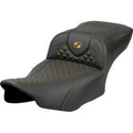 Saddlemen 823-07-20907 RoadSofa Seat Extended Reach Gold Dragon Scale Stitch