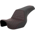 Saddlemen 806-04-17704 Step-Up Seat Red Honeycomb Stitch for 06-17 Dyna