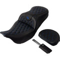 Saddlemen 808-07B-182B1 RoadSofa Seat w/ Backrest Blue Stitch for 08-23 Touring