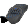 Saddlemen Roadsofa Extended Reach Seat Blue Lattice Stitch for 08-23 Touring