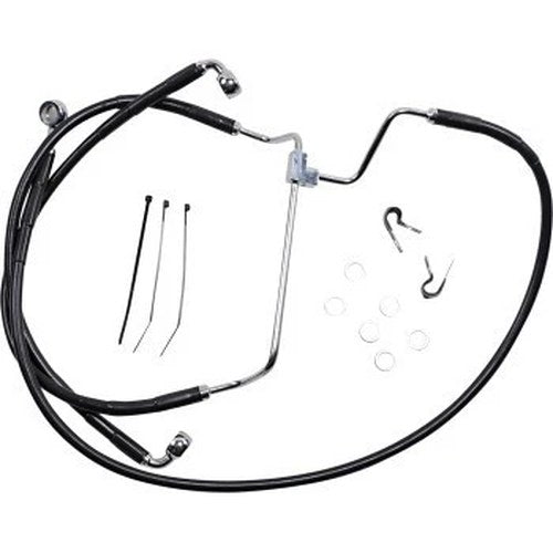 Drag Specialties 1741-3978 Extended Length Black Vinyl Brake Line Kit