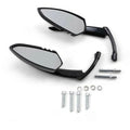 Kuryakyn 1760 Gloss Black Scythe Pair of Mirrors for all Harley Models 65-20