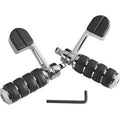 Kuryakyn 8075 Chrome Iso Stirrup Large Foot Pegs with Male Mount for Harley