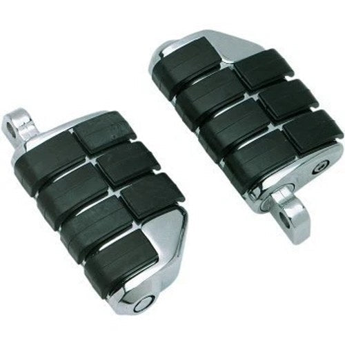 Kuryakyn 8028 Chrome Iso Dually Foot Pegs for Harley Male Mount Application