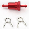 Emgo Red Anodized 5/16" Fuel Filter for Harley Sportster Softail Custom Chopper
