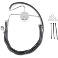 Drag Specialties 1741-2522 Extended Length Black Vinyl Brake Line Kit +4