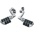 Kuryakyn 4575 Chrome 1-1/4" Highway Bar Longhorn Foot Peg Mount w/ Iso Dually