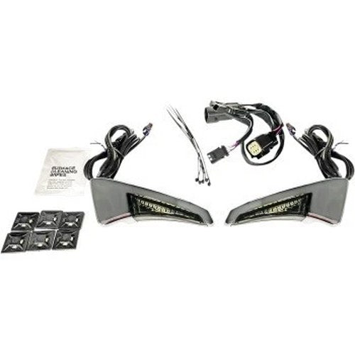 Custom Dynamic Chrome Smoke Sequential Tour Pak Seat Back Rest LED Lights Cvo
