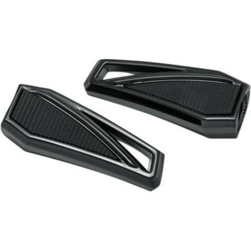 Kuryakyn 5761 Gloss Black Phantom Footrest Foot Pegs without Adapters