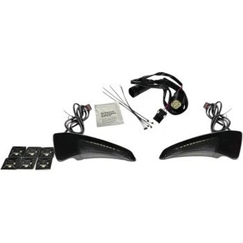 Custom Dynamics Black Smoke Sequential Tour Pak Seat Back Rest LED Lights Cvo