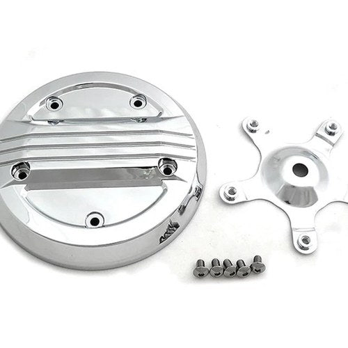 V-Twin 34-0088 Chrome Five-Bolt Air Cleaner Insert for Twin Cam Softail 99-17