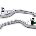 V-Twin 26-0002 Chrome Wide 3-Slot Lever Set for Softail 15-17