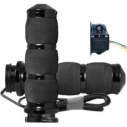 Avon Grips AIR-90-AN-FL-HT Black Air Cushion Heated Grips for Tbw Electronic