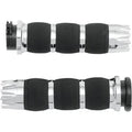 Avon Grips AIR-90-EX Chrome Excalibur Air Cushioned Grips for Harley Cable Op