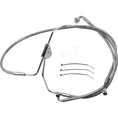Drag Specialties 1741-2624 Extended Length Stainless Steel Brake Line Kit